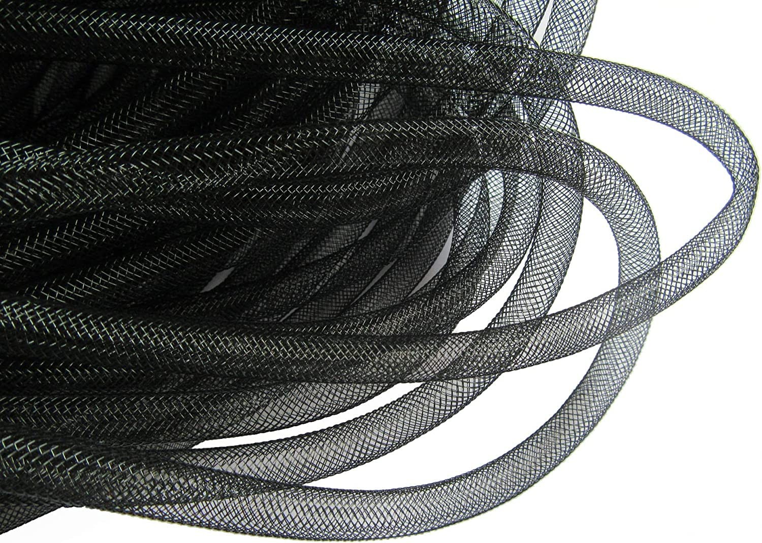 25 Yards Solid Mesh Tube Deco Flex for Wreaths Cyberlox CRIN Crafts 8mm 3/8 I...