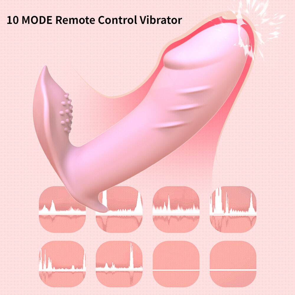 10 Function Vibrating Panties Wireless Remote Control Rechargeable Underwear NEW