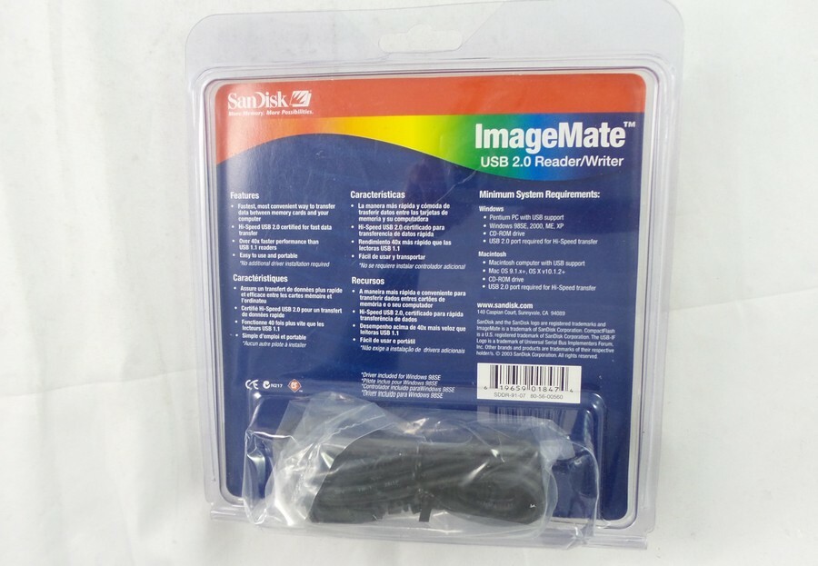 Retail SanDisk CF Type I/II ImageMate USB 2.0 Reader/Writer (SDDR-91-A15)