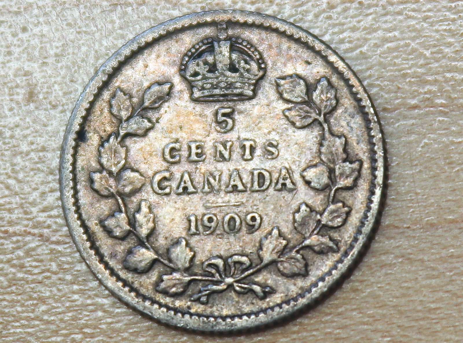 1911 Canada 5 Cents Silver