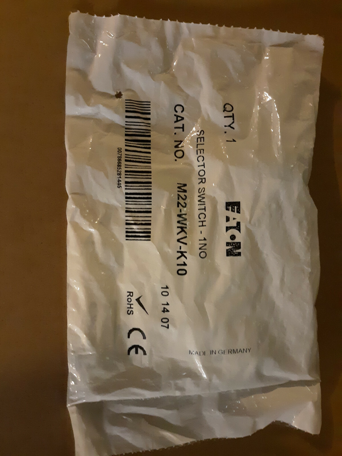 Selector Switch 22mm 2 position with contact block