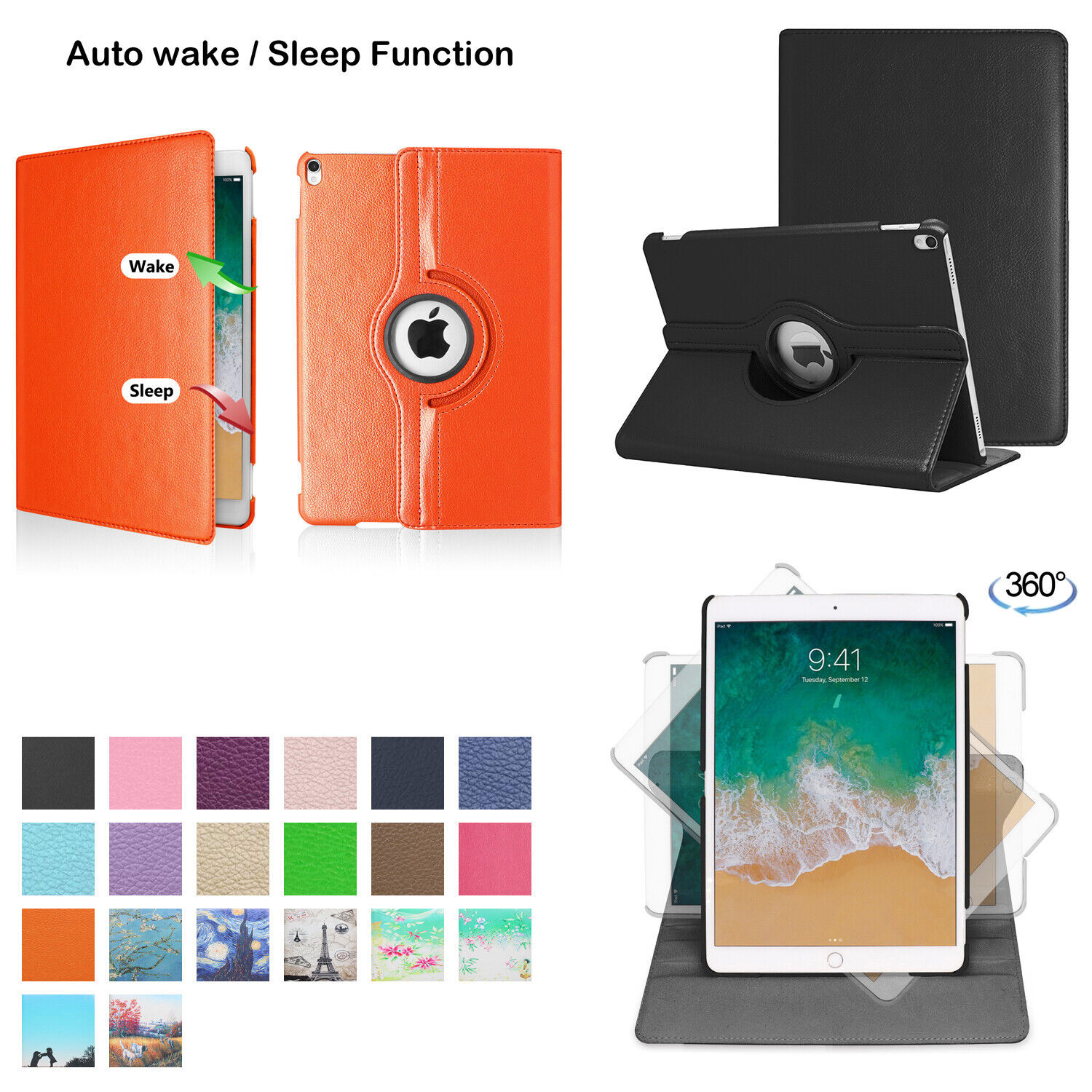 For iPad 6th Generation Case 9.7" | Air 1st 2013 | 2018 5th Gen 2017 Smart Cover