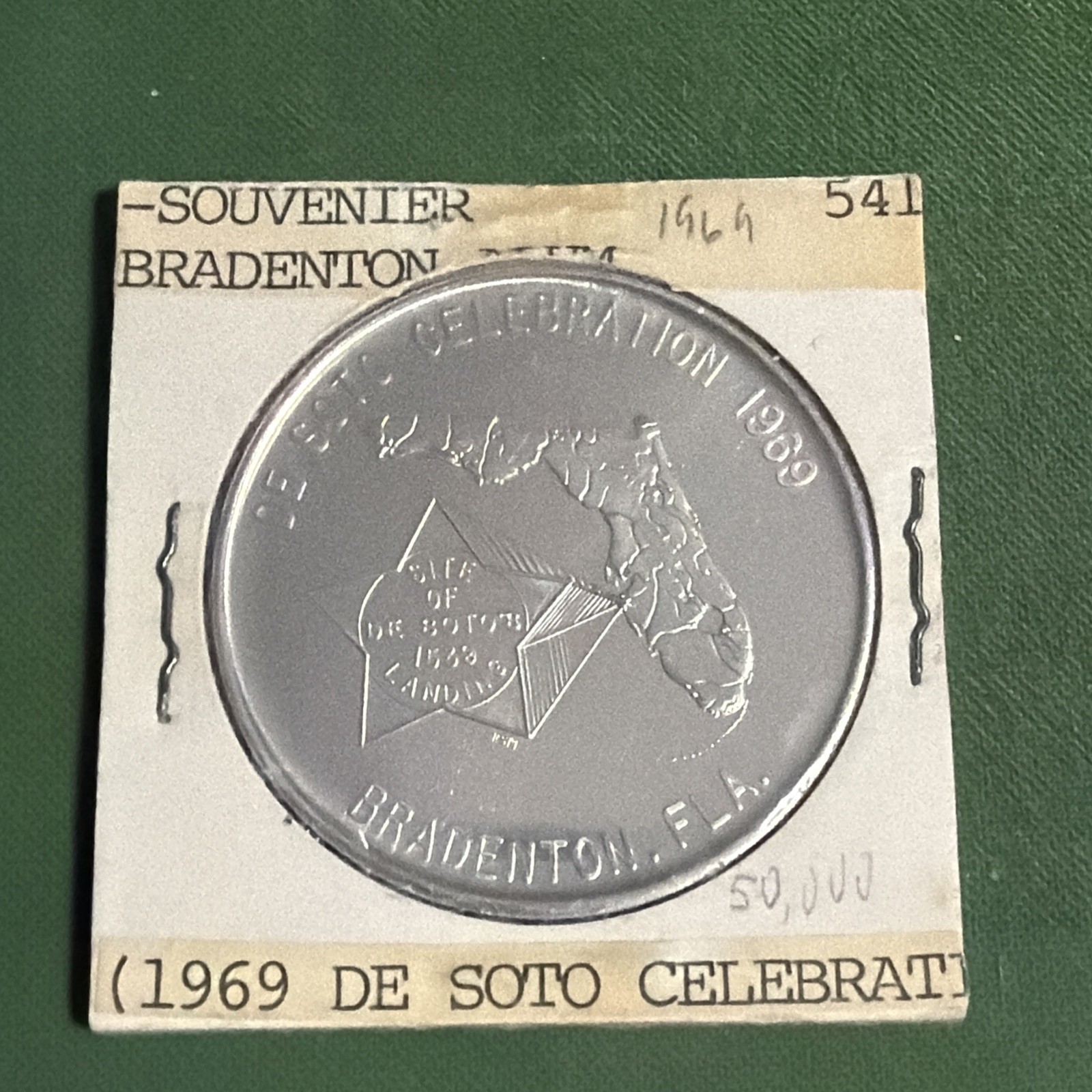 Obsolete 1969 De Soto Celebration Souvenir Token Bradenton Florida Coin