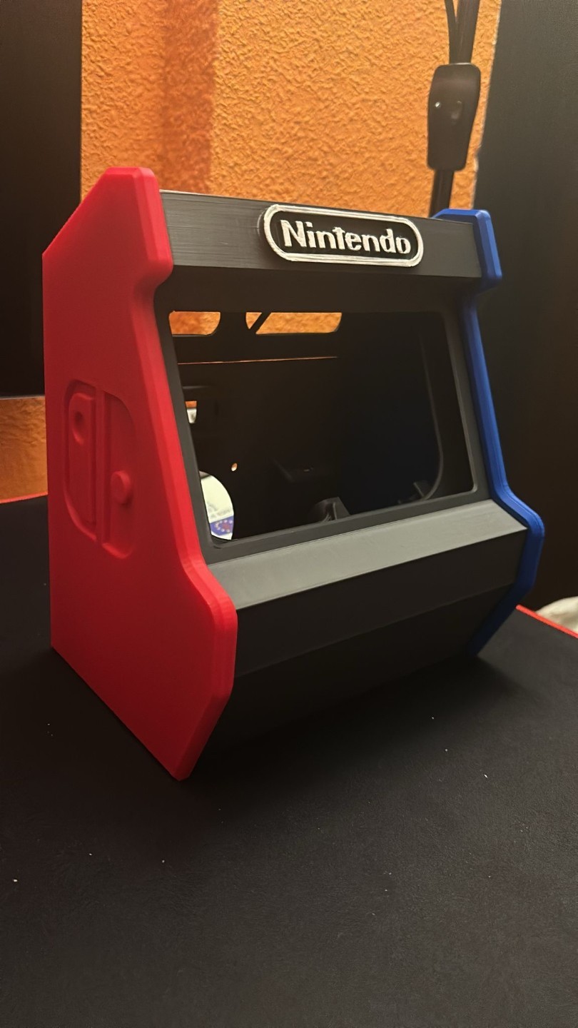 Nintendo Arcade-style Stand for Switch Console Red Blue Black 3D Print