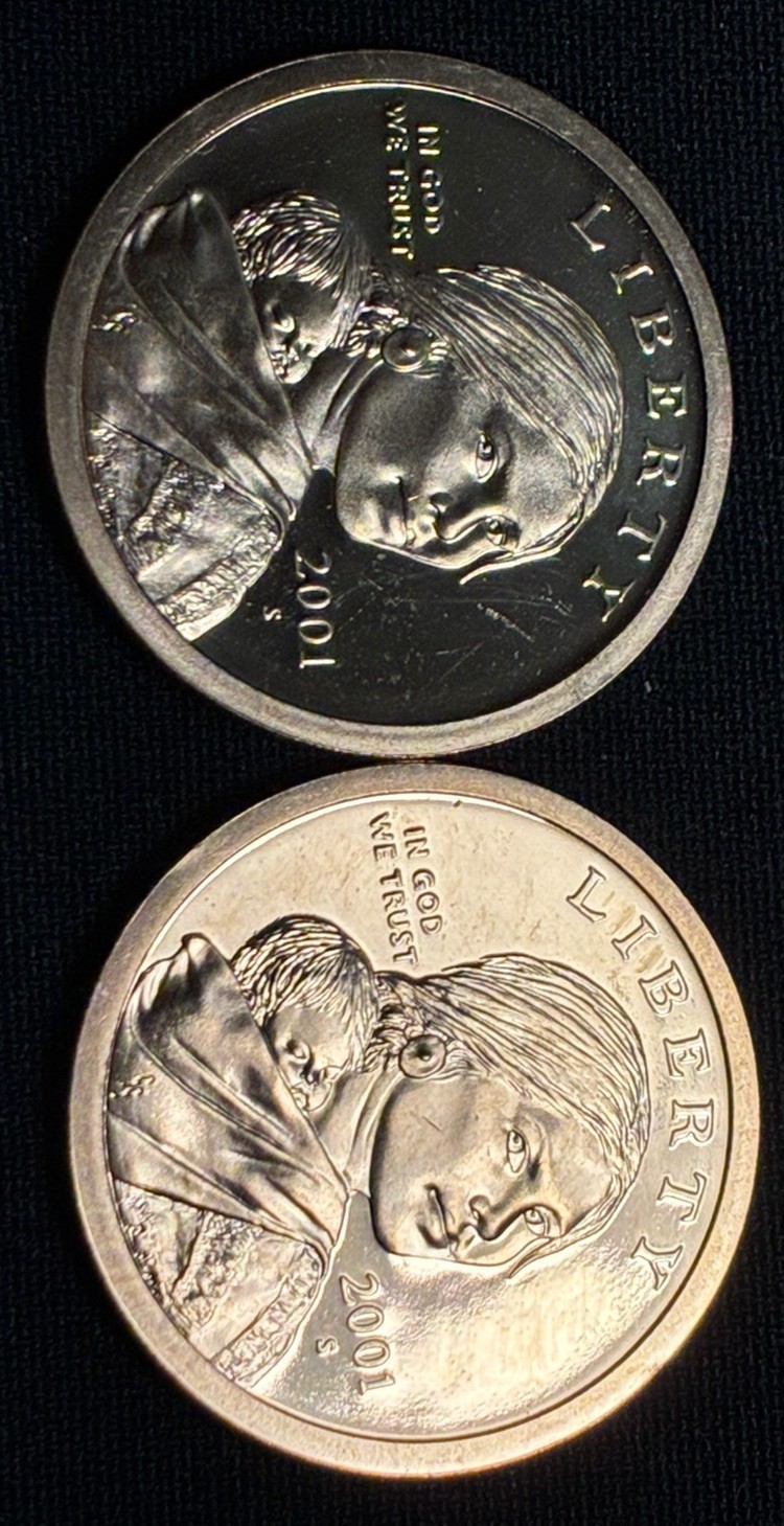 2001 S Native American Sacagawea Dollar Gem DCam Proof Lot Of 2