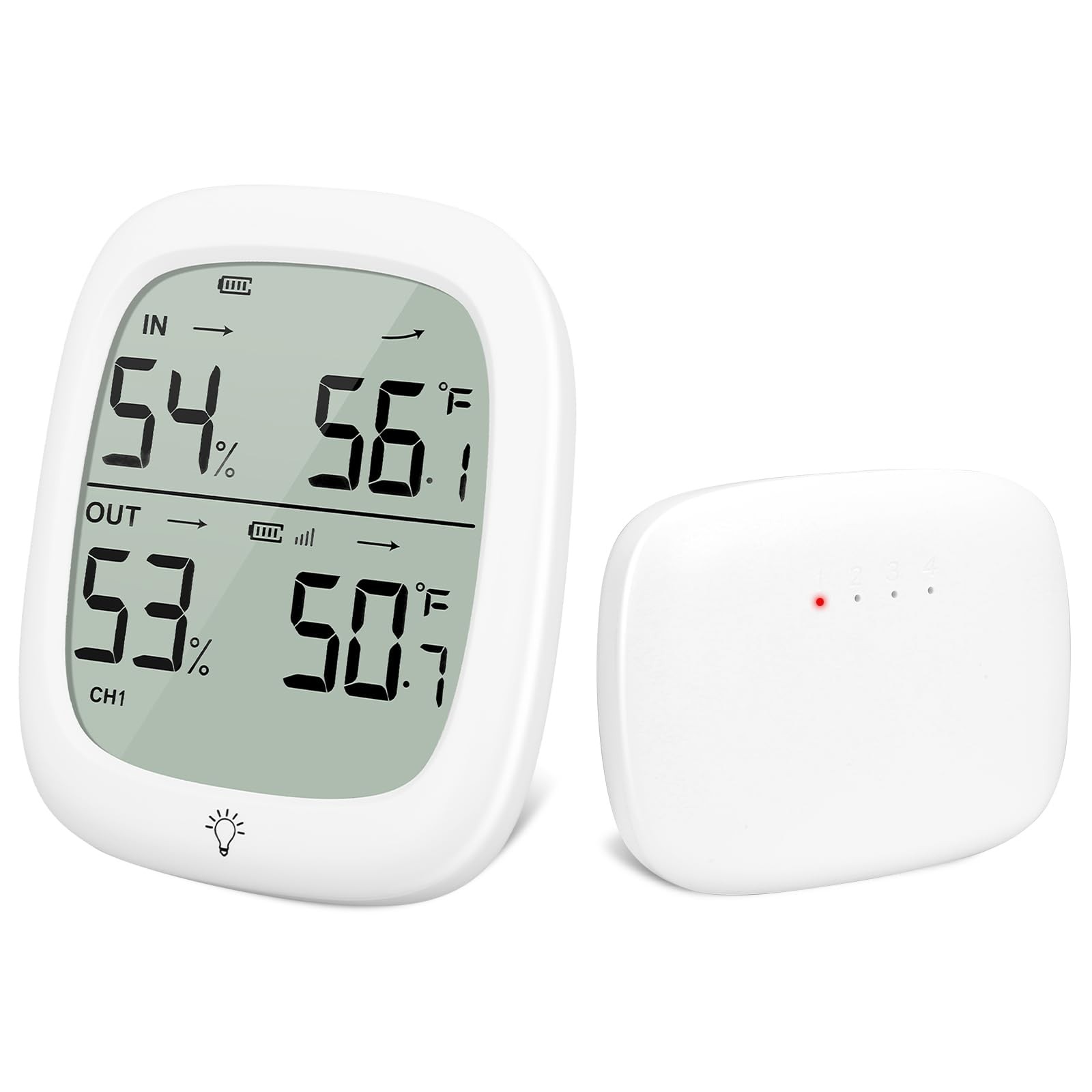 Indoor Outdoor Thermometer Wireless, Outside Digital Thermometer Humidity wit...