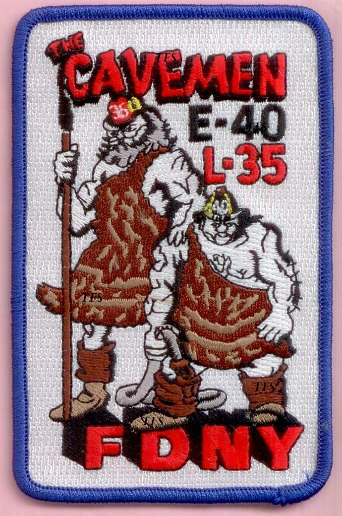 New York City Fire Dept Engine 40 Ladder 35 Patch Cavemen