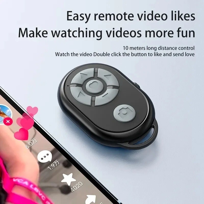 Bluetooth Remote Shutter Camera Controller for iPhone Android Selfie