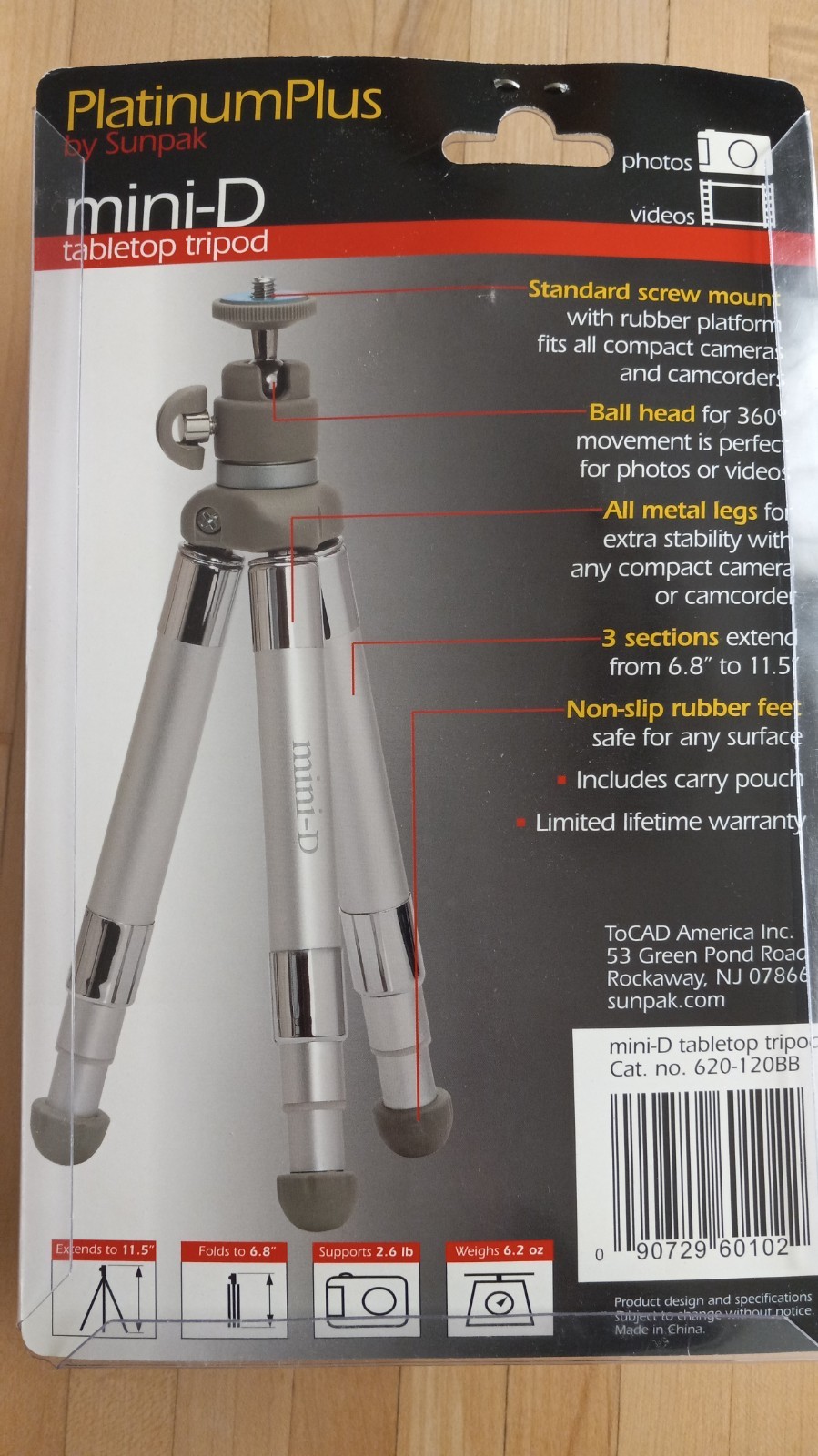 Tabletop Tripod, mini-d