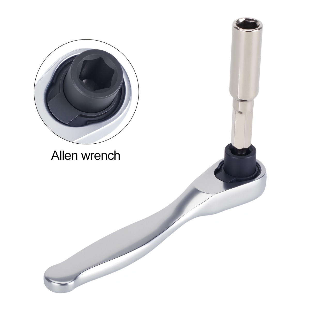 1/4" Mini Quick Socket Ratchet Wrench Rod Screwdriver Bit Tool Hex Torque Tools