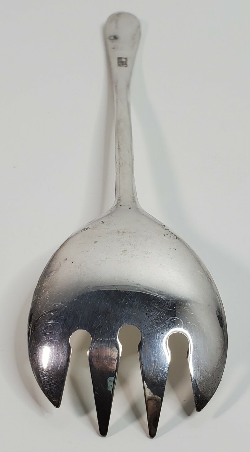 Serving Fork Modern Contemporary Silverplated Italy 8.88 inch Dinner Flatware