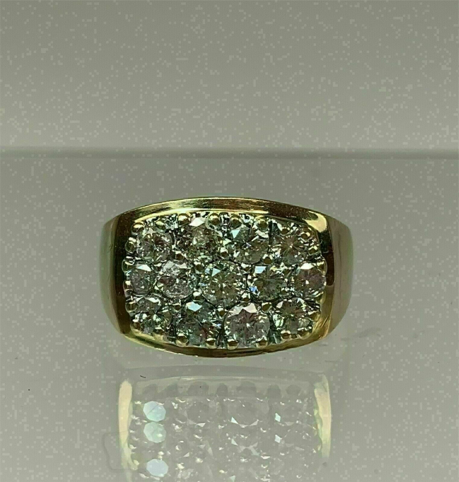 3.30Ct Round Lab-Created White Diamond Engagement Band Ring 14K Yellow Gold Over