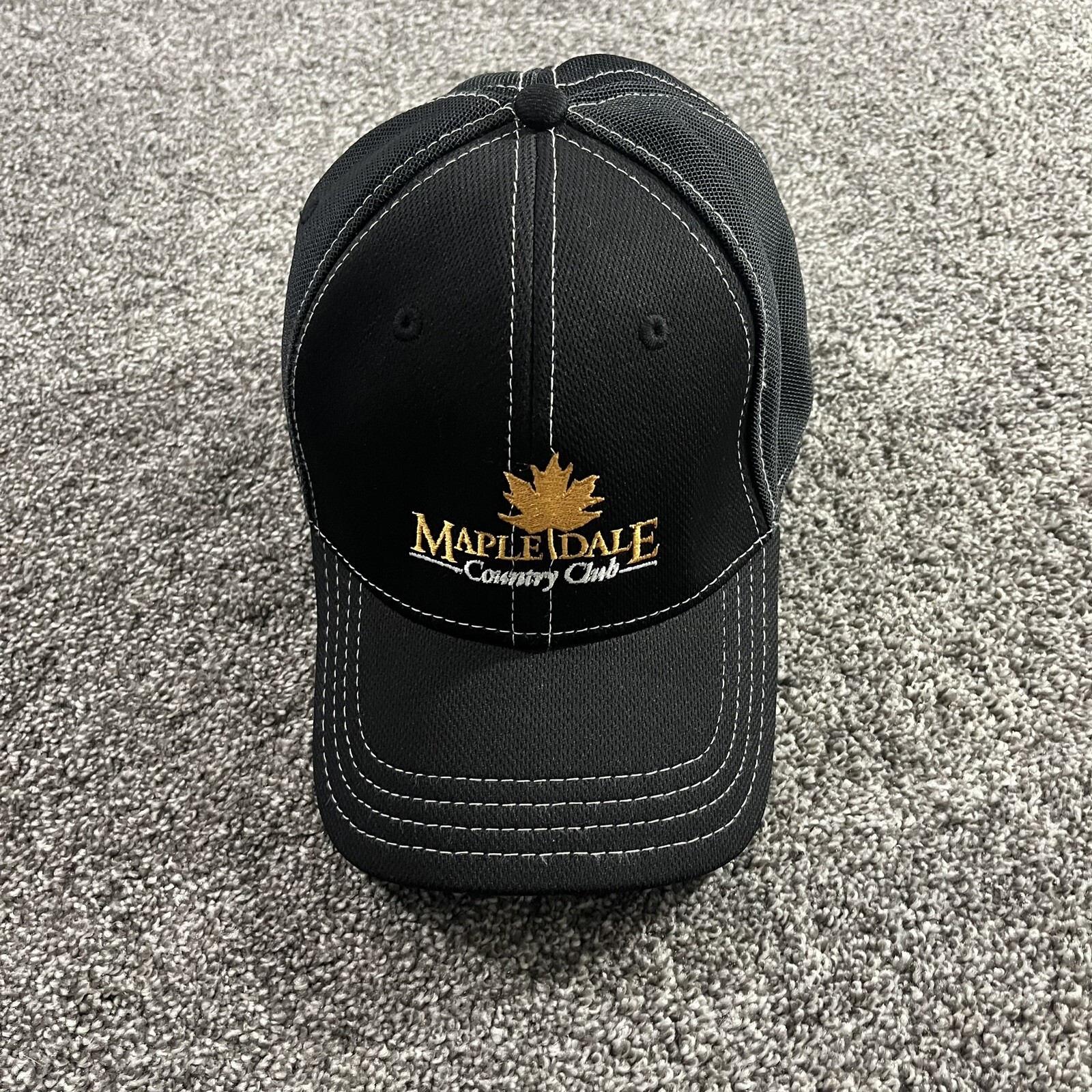 Maple Dale Country Club Ball Cap Embroidered Golf Hat Black Pukka