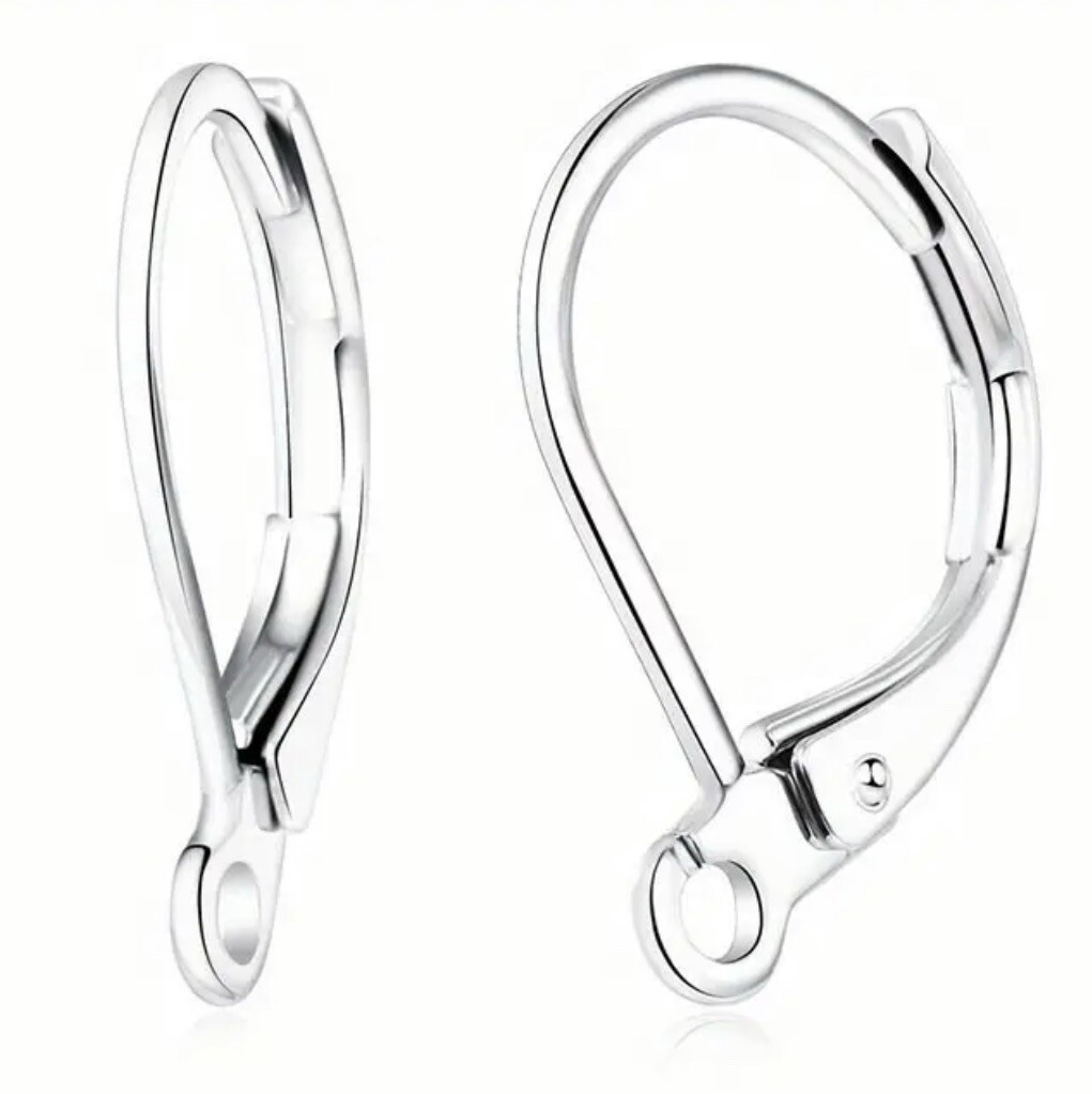 Lot of 60_925 Sterling Silver Plated Leverback Earring Finding_Jewelry Making