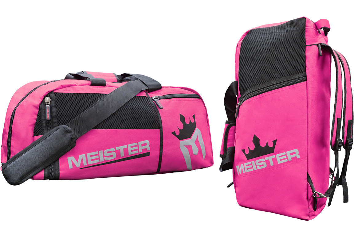 MEISTER CONVERTIBLE BACKPACK / GYM BAG - PINK Sports MMA Duffle Womens Carry-All