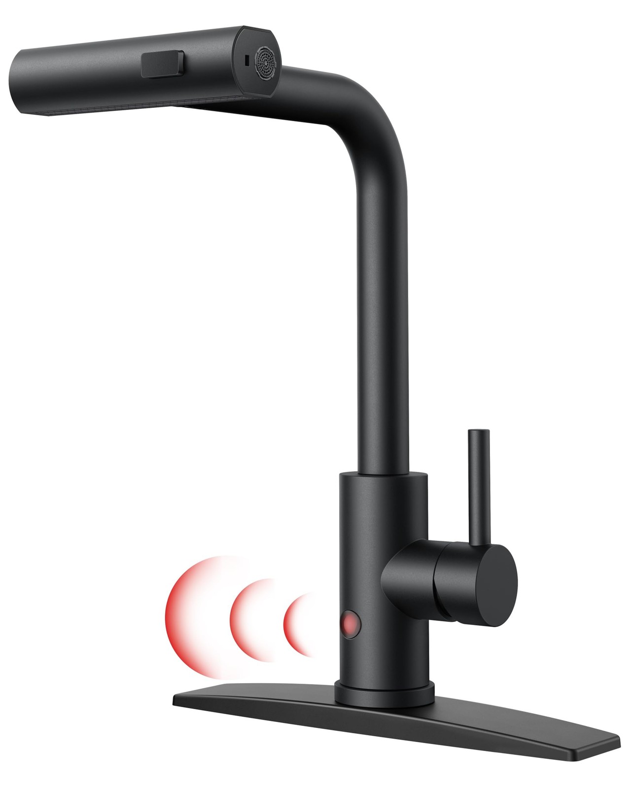 FORIOUS FF0035B-GY Touchless Waterfall Kitchen Faucet Pull Down Sprayer