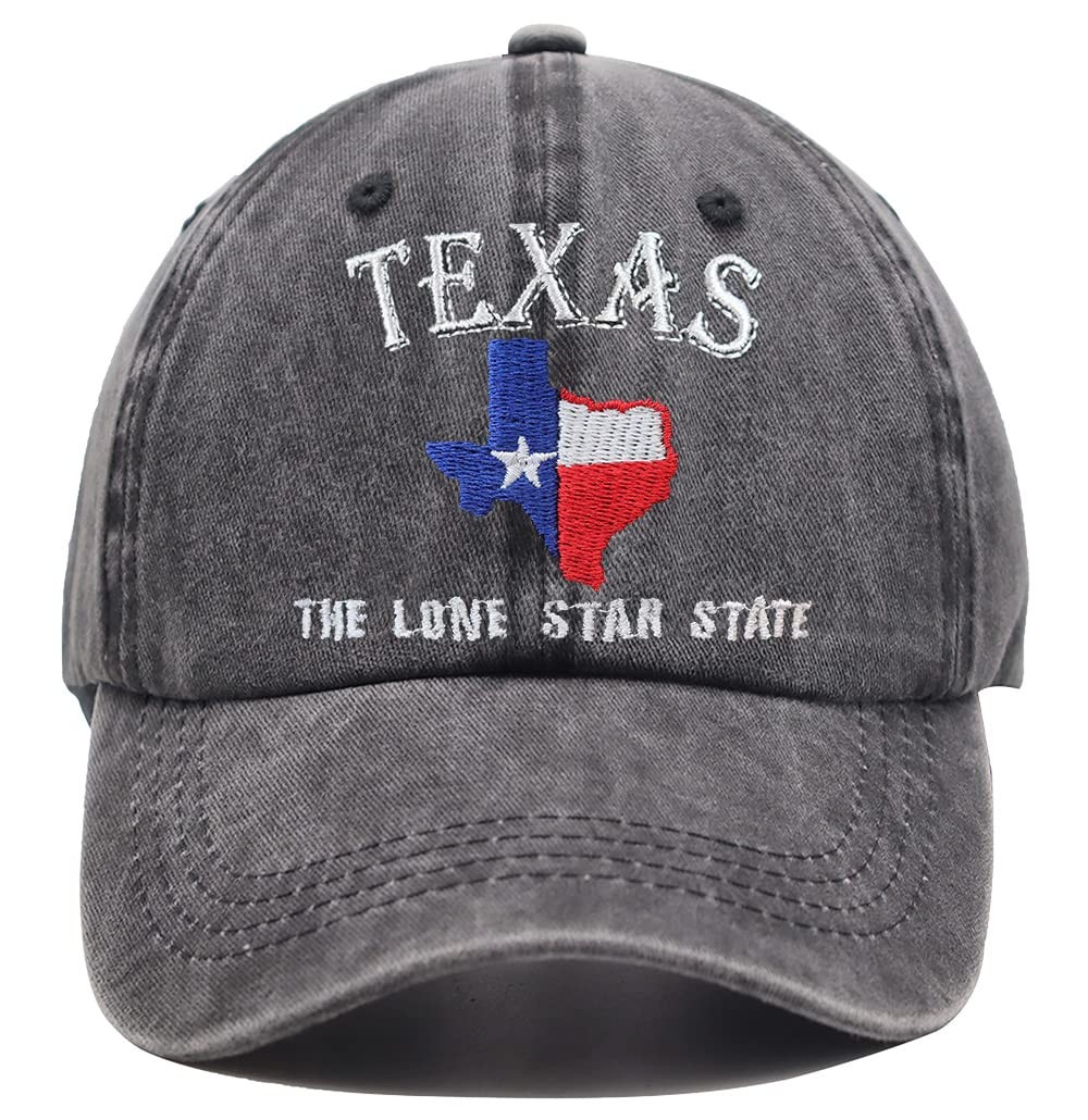 OASCUVER Texas Lone Star State Hat, American TX One Size, Embroidery Black