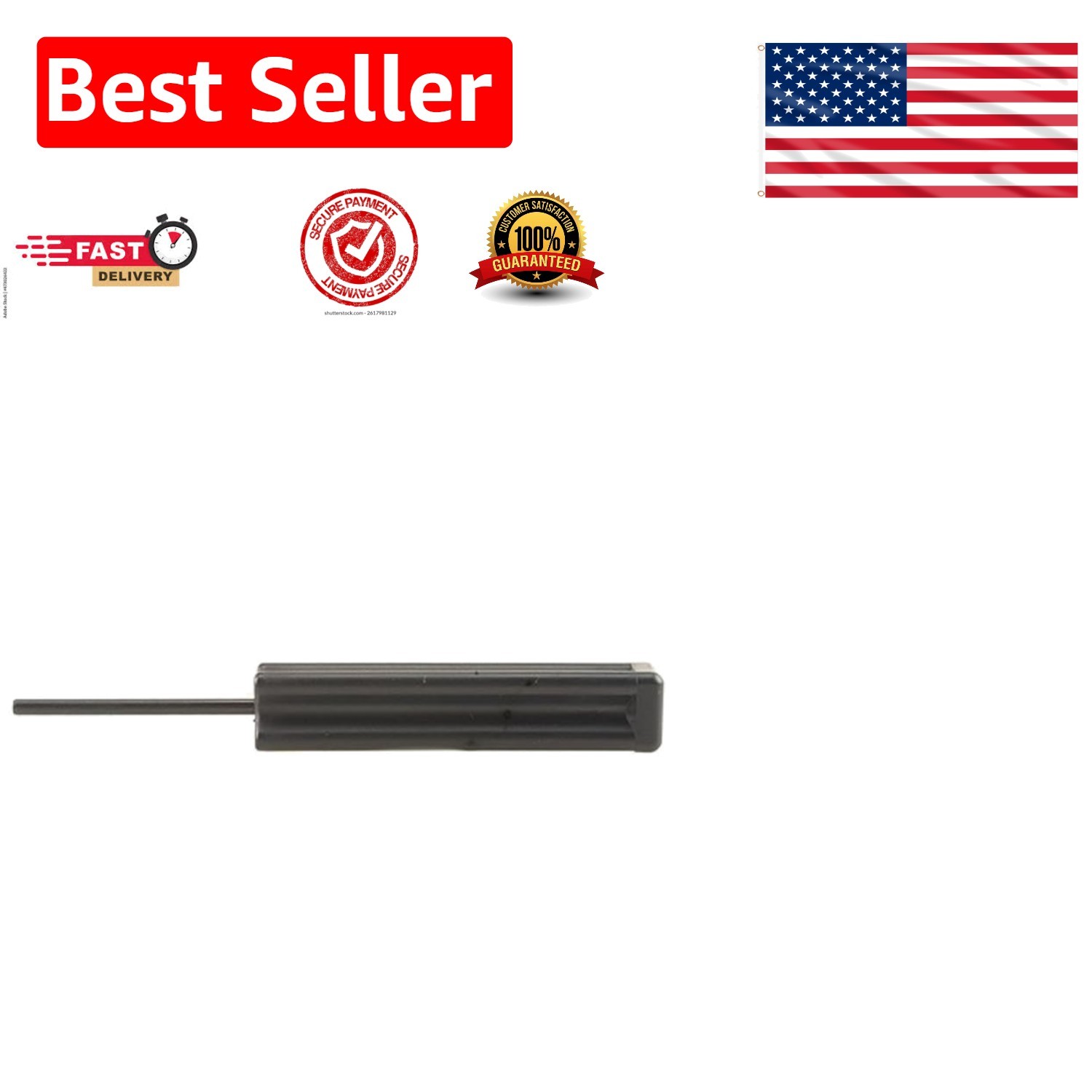 3 5/8'' Black Pin Punch Tool for Quick Pistol Disassembly – Lightweight Design