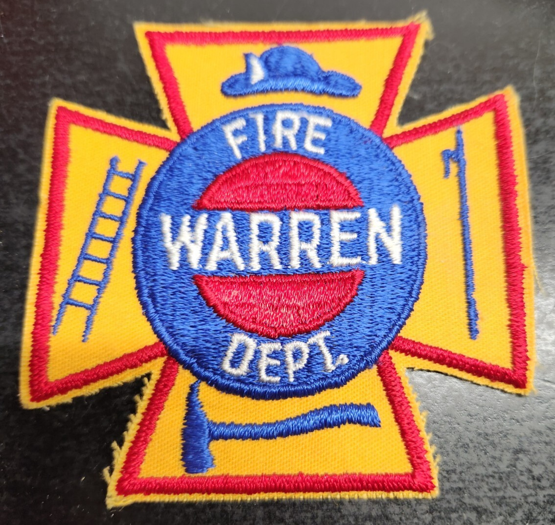 Vintage Warren Massachusetts Fire Department Shoulder Patch