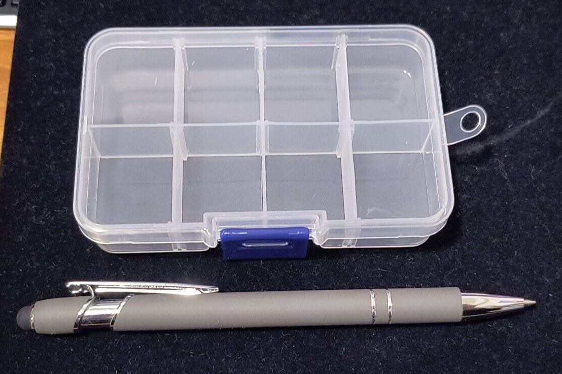 3-Pack Clear 8-Grid Plastic Box Organizer Bead Components DIY Jewelry Storage