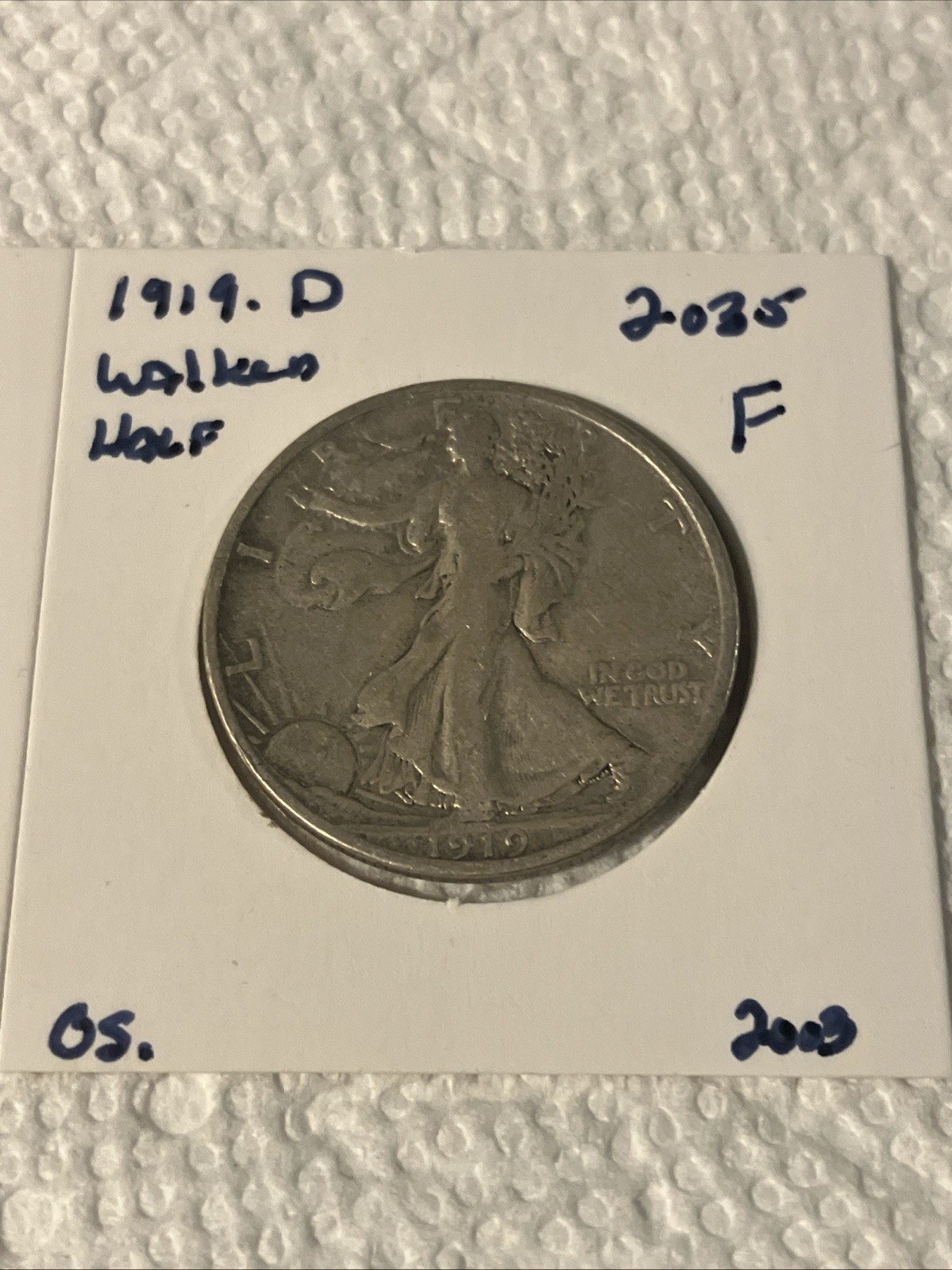 1919 d walking liberty half dollar