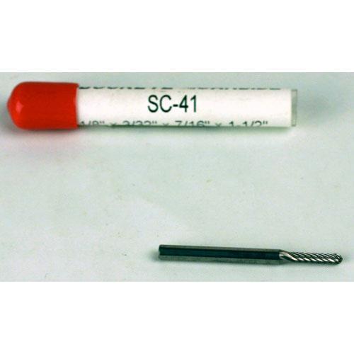Carbide Burr (SC-41) Cylindrical Ball Nose - Single Cut - 1/8 x 3/32 x 7/16 x 1