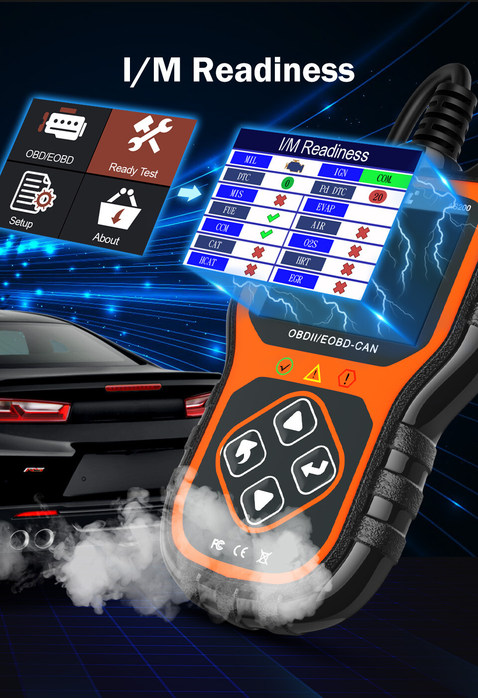 Car Check Engine Code Reader Scanner OBD2 Diagnostic Tool Shut Off Engine Light