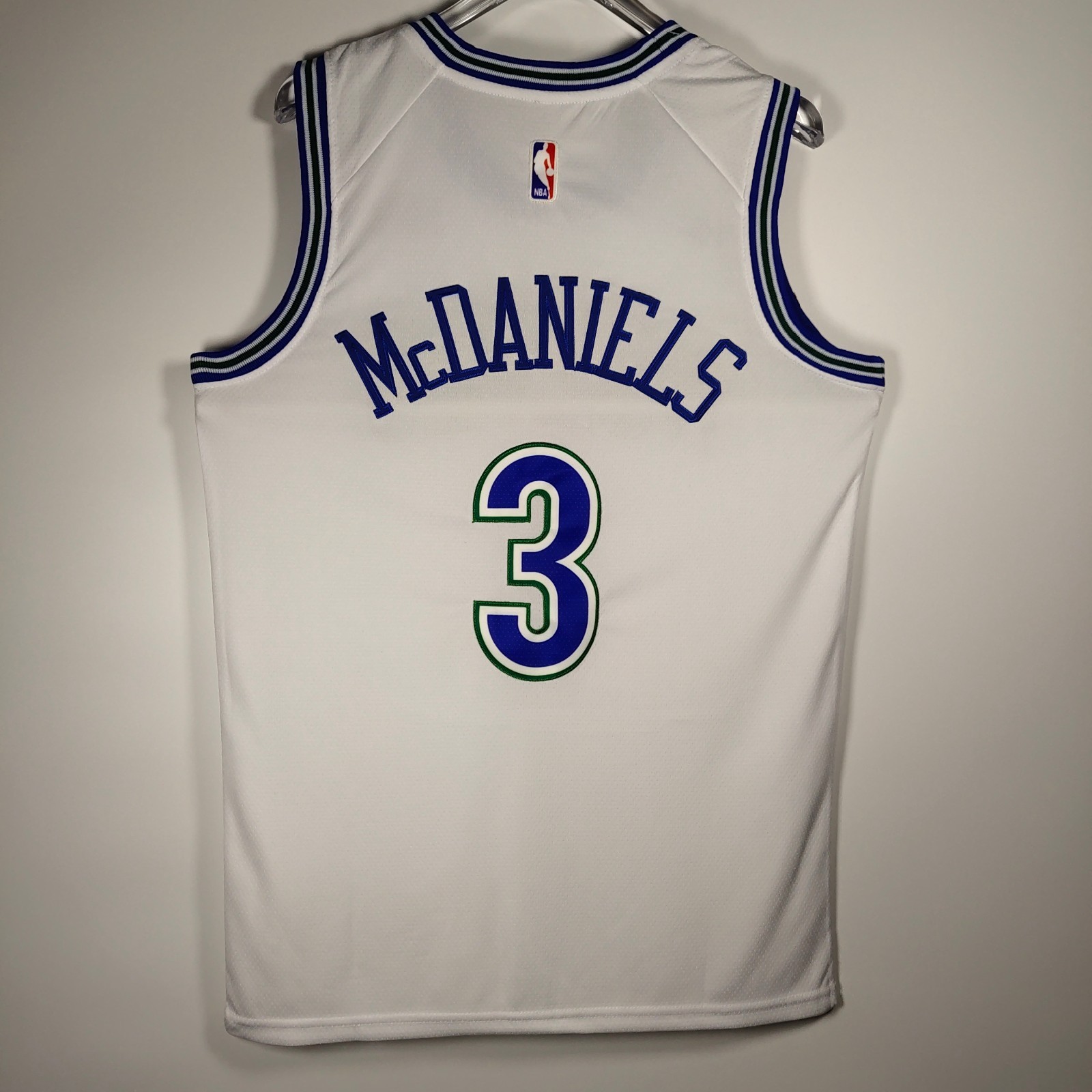 Jaden McDaniels White Embroidered Sizes S-2XL