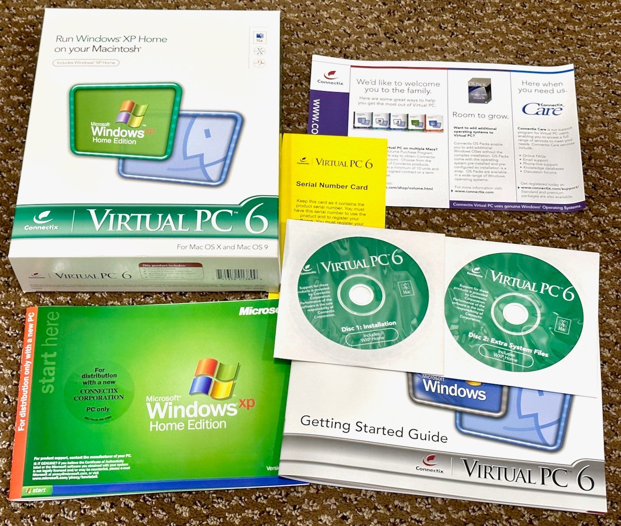Connectix Virtual PC Complete in Box with Manual (2002) - with Windows XP Home