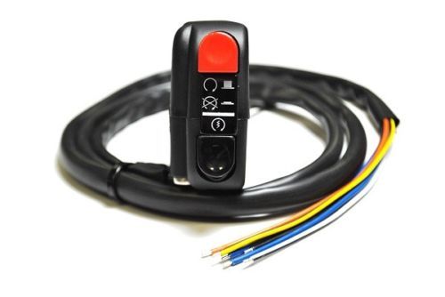 Genuine Domino Universal Start Stop Kill Switch Starter Button Black Race Track