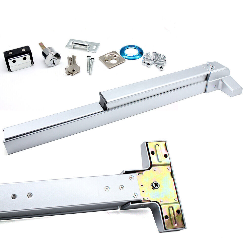 Door Push Bar Panic Exit Device Lock Hardware Latches for 30-36 Inch Single Door