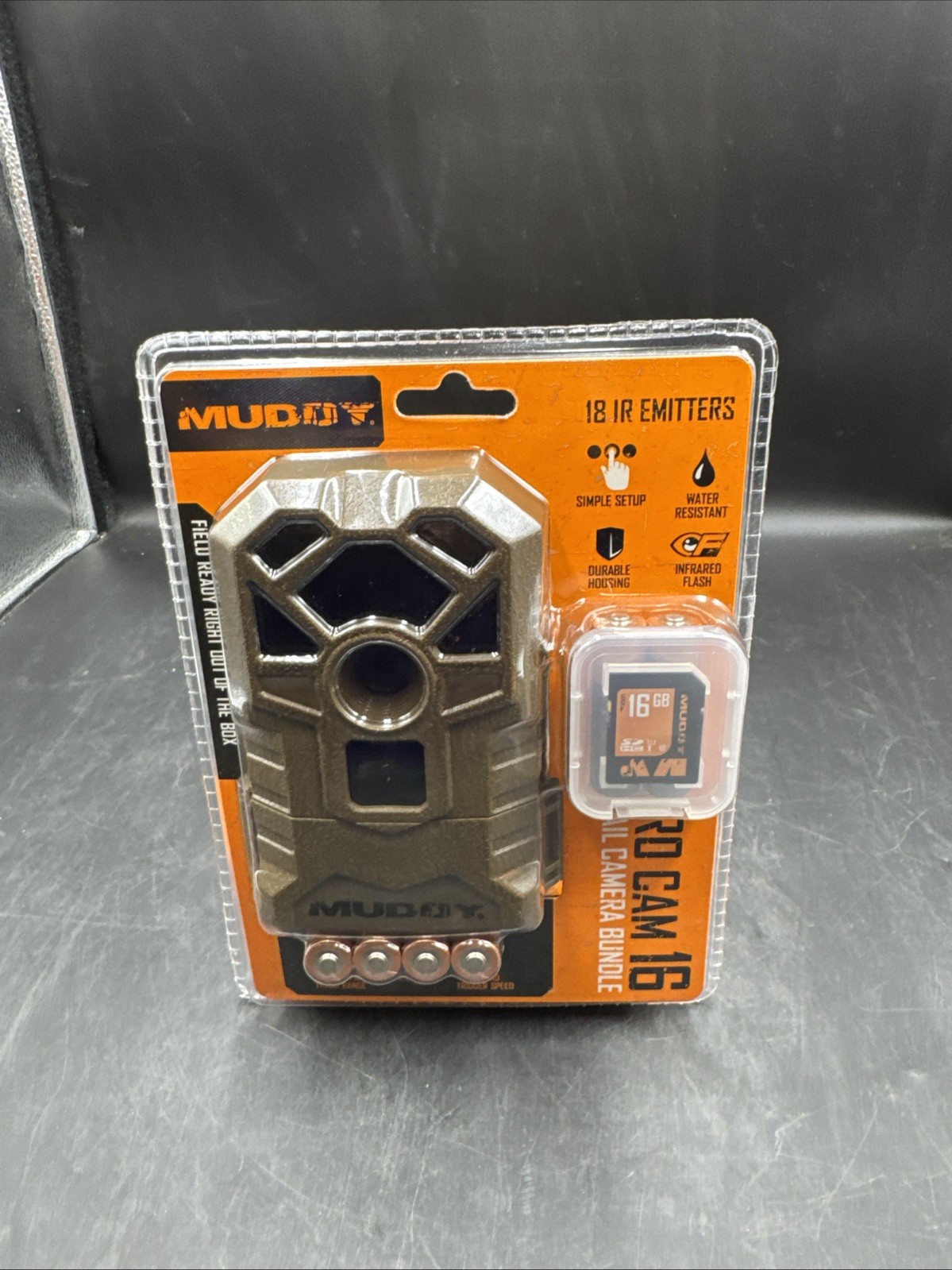 MUDDY Pro Cam 16 Combo Trail Camera Batteries & 16GB Memory Included -