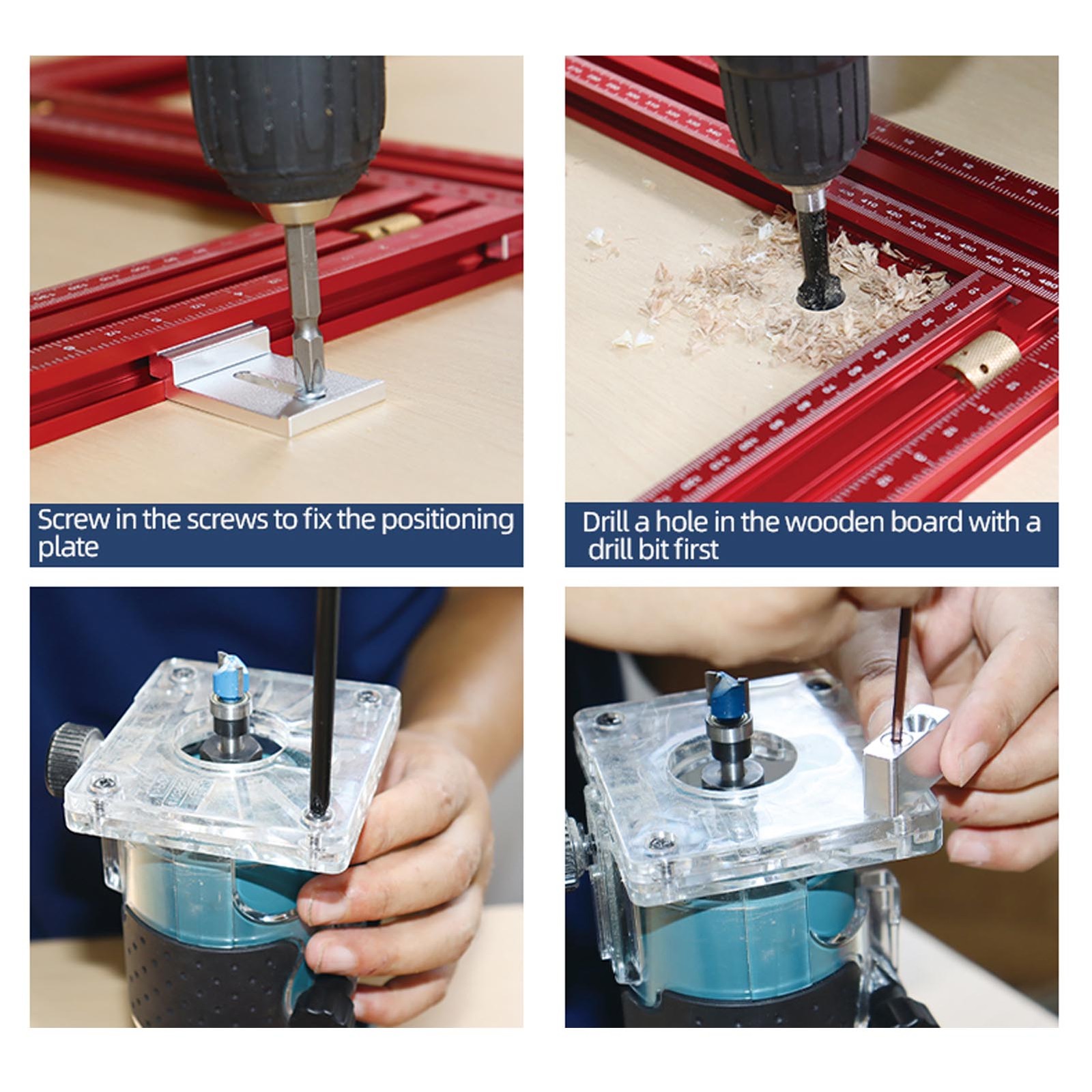 800mm Adjustable Square Router Template Guide System