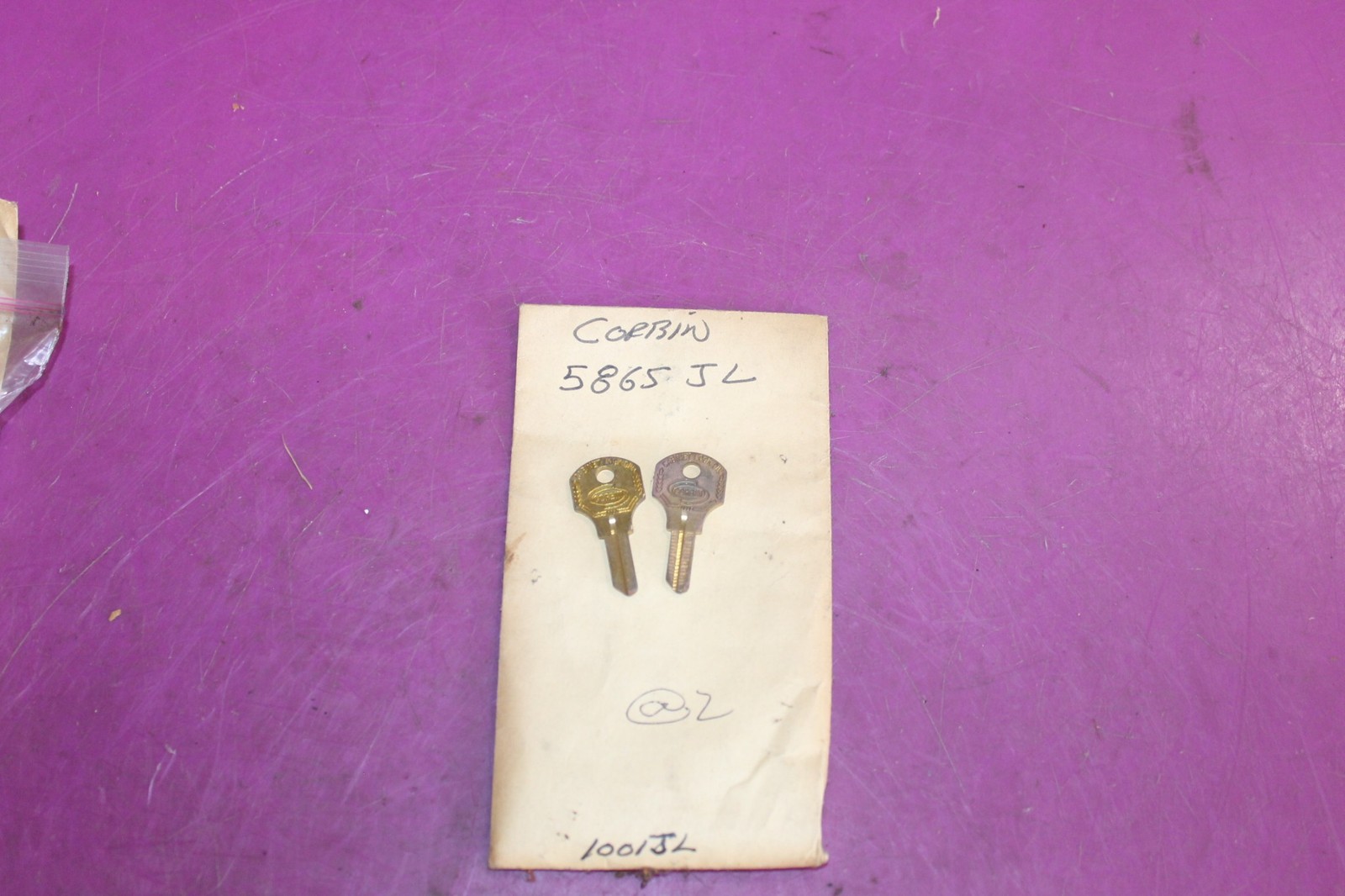 Two (2) Corbin 5865JL Key Blanks. See pic.