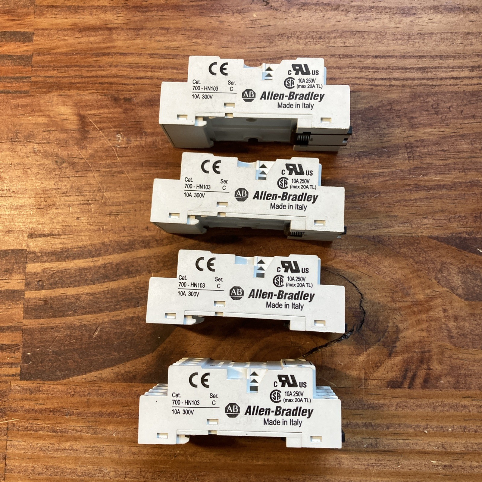 Allen-Bradley 700-HN103 Ser C. Relay Socket. Lot of 4