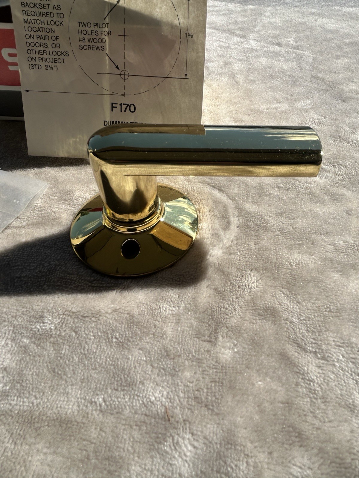 SCHLAGE (F170 VEN 626)Single Dummy Trim Golden Handle