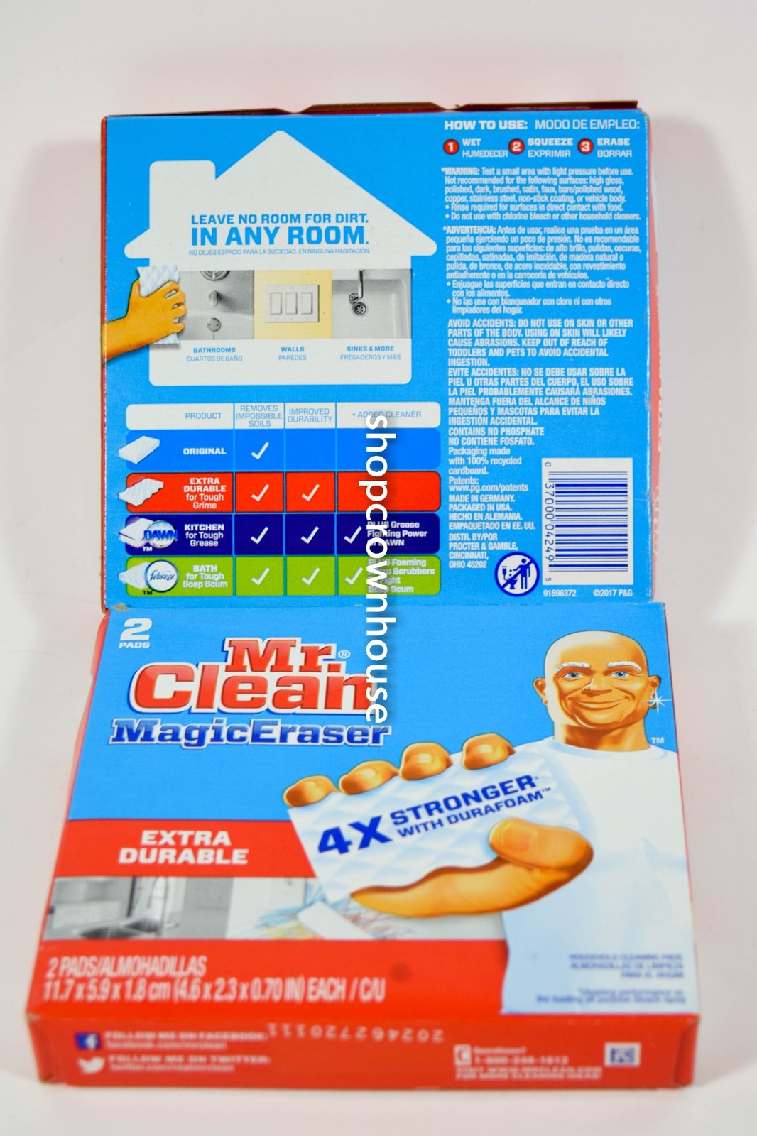 2 Mr. Clean Extra Durable 4X Stronger Magic Eraser 2ct = 4 total