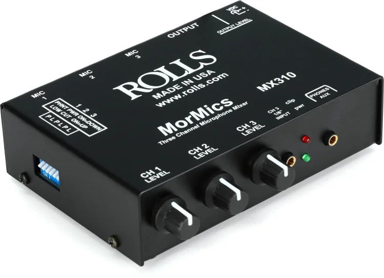 Rolls MX310 MorMics 3-channel Microphone Mixer/Combiner