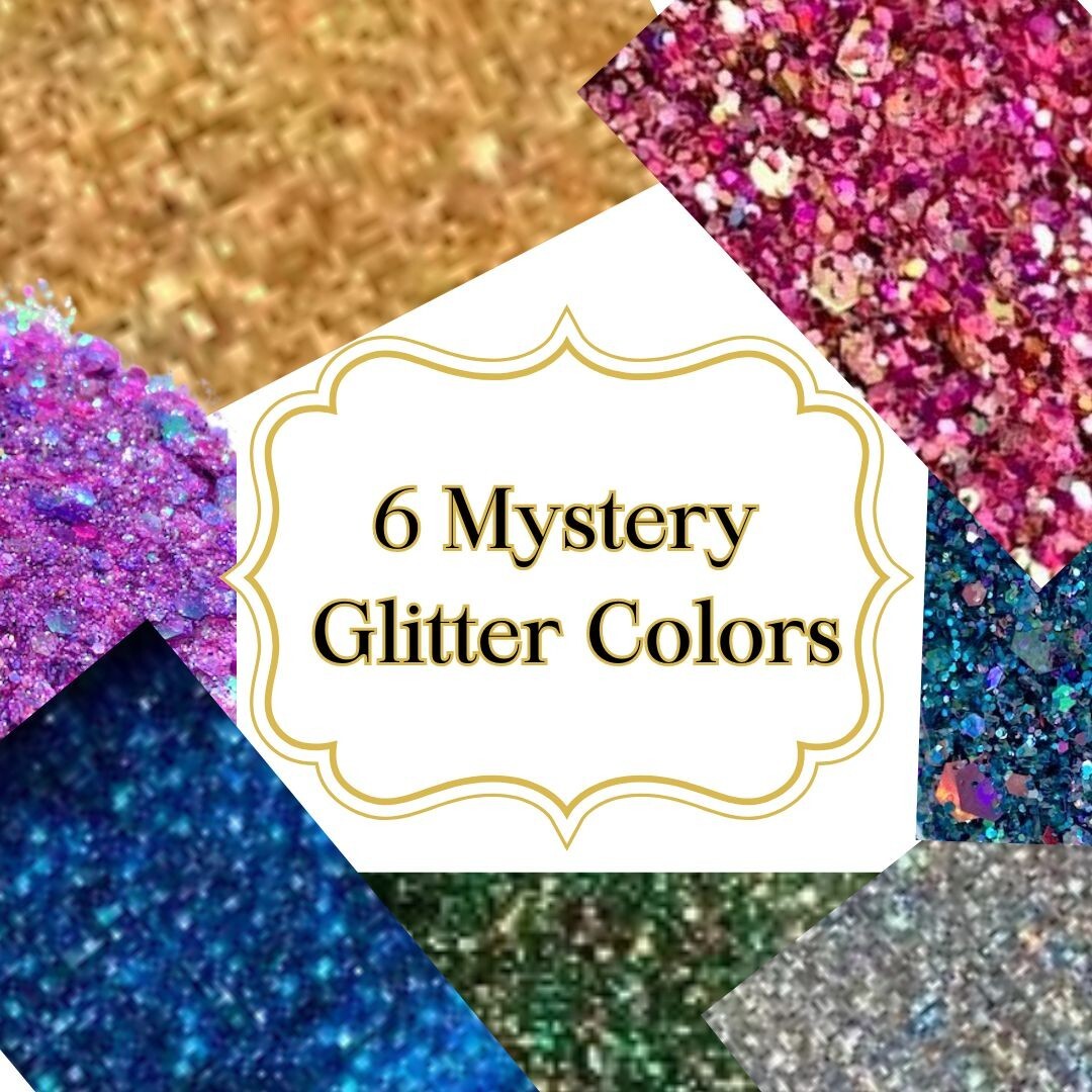 Mystery Craft Glitter Box Set of 6 - 6 assorted mystery glitter mixes included