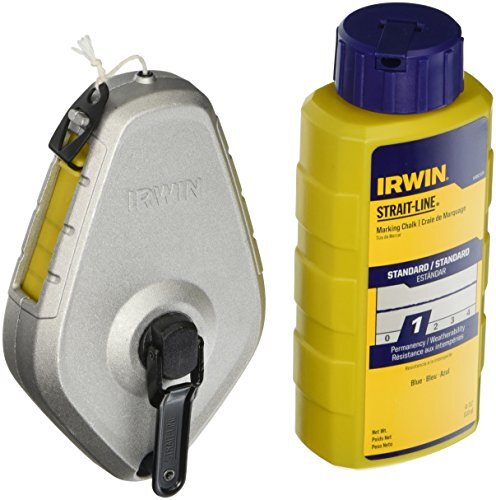 IRWIN Classic 1932880 STRAIT-LINE 100' Chalk Reel with Blue Chalk Included