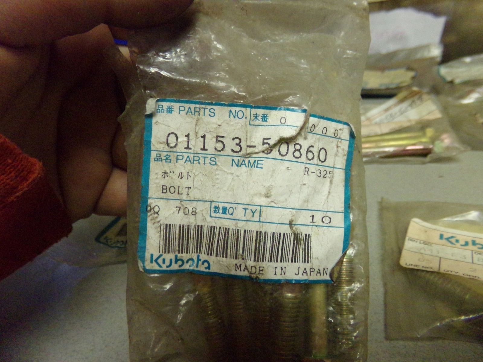 NEW Kubota 01153-50860 Bolt *FREE SHIPPING*