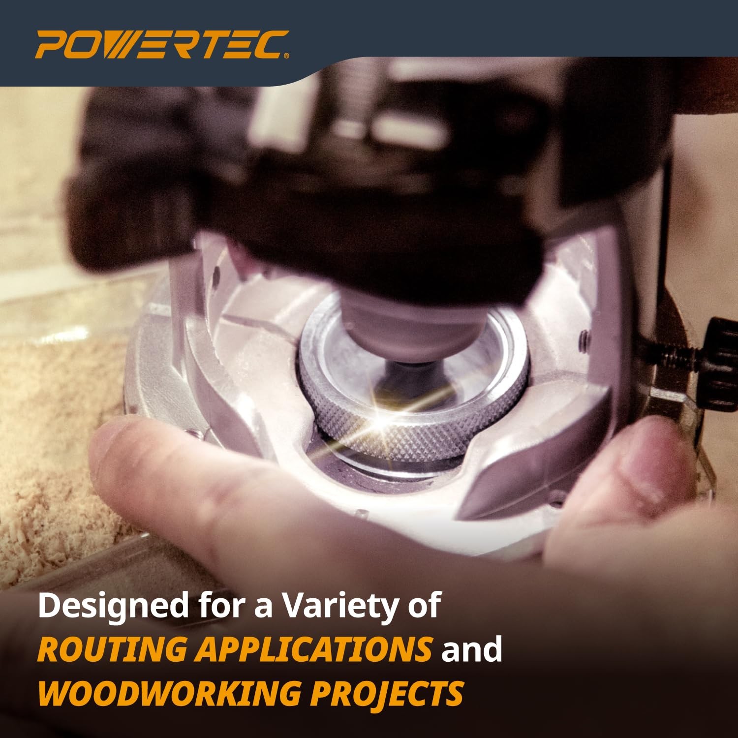 POWERTEC Router Guide, Router Bushing Guide Set, Router Template Guide 10 Pcs...
