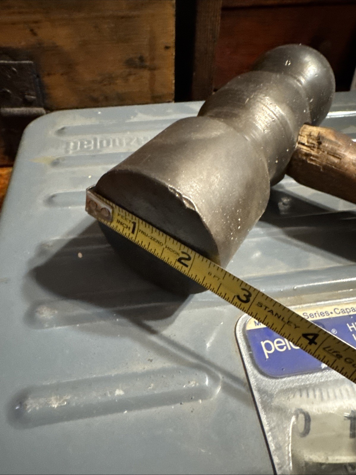 Vintage Huge 7 lb Ball Peen Hammer