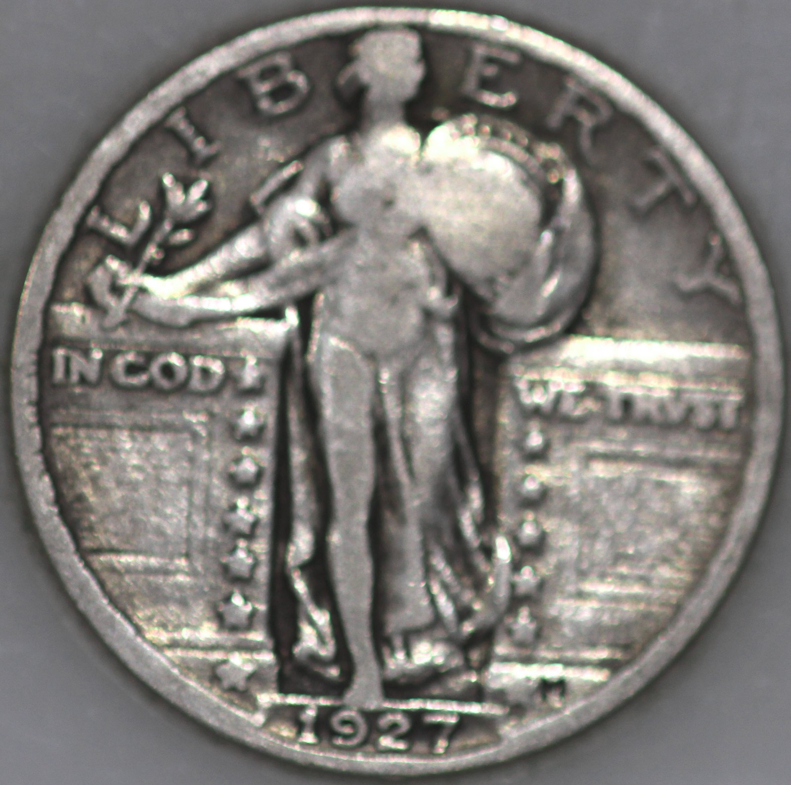 1927-P Standing Liberty Quarter, 90% Silver As Shown [SN02]