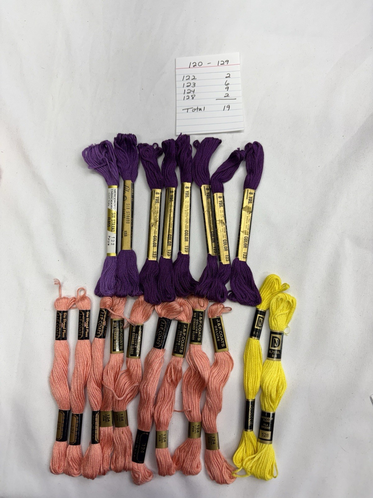 Embroidery Thread Lot Numbers 100-199 154 Skeins