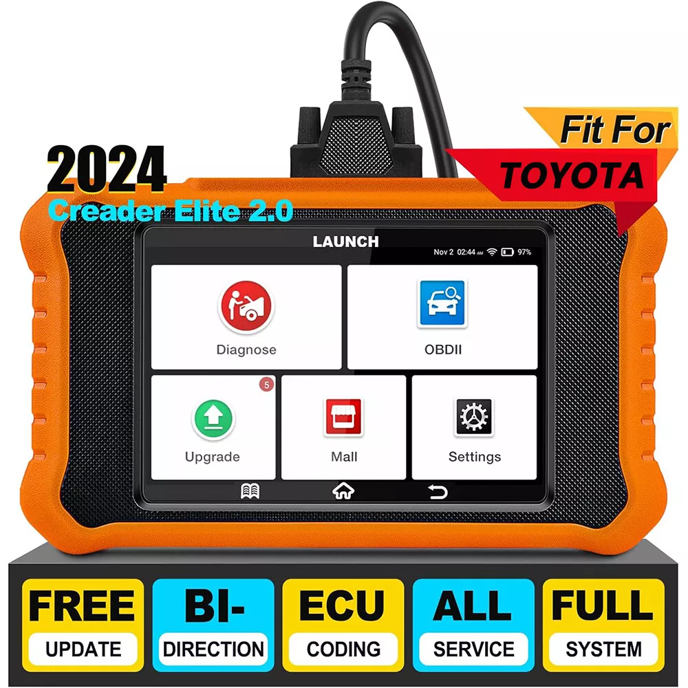 LAUNCH X431 ELITE 2.0 For TOYOTA OBD2 Scanner Car Diagnostic Tool ECU Key Coding