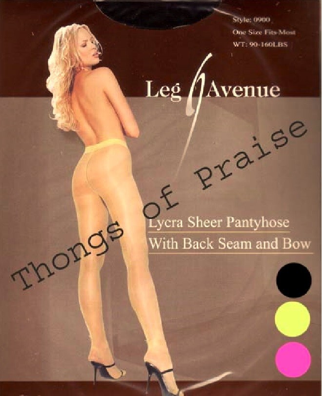 Sale Price Leg Avenue Lycra Sheer Tights With Back Seam & Bow Black One Size