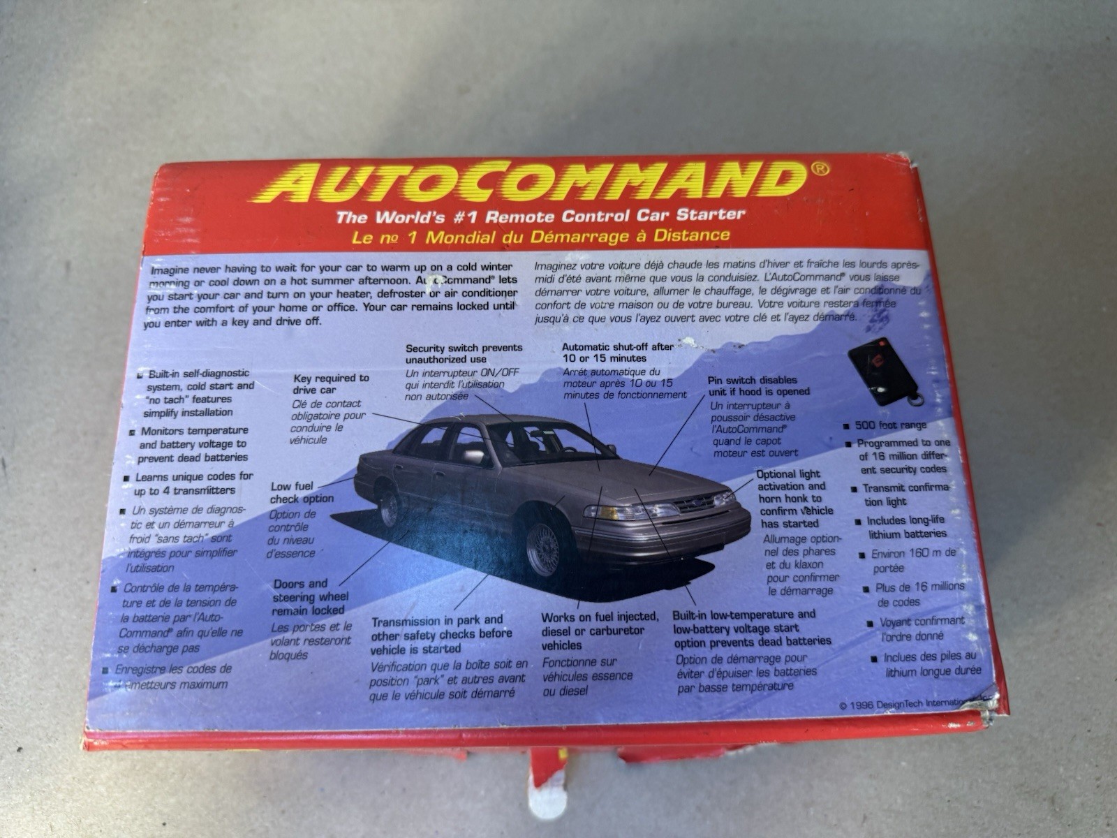 Remote Start Design Tech Auto Command Remote Control Car Starter New In Box