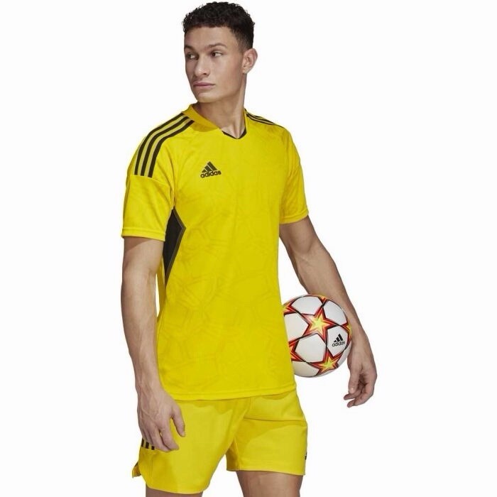 NWT Adidas Yellow Condivo 22 Matchday Soccer Futbol Jersey XL