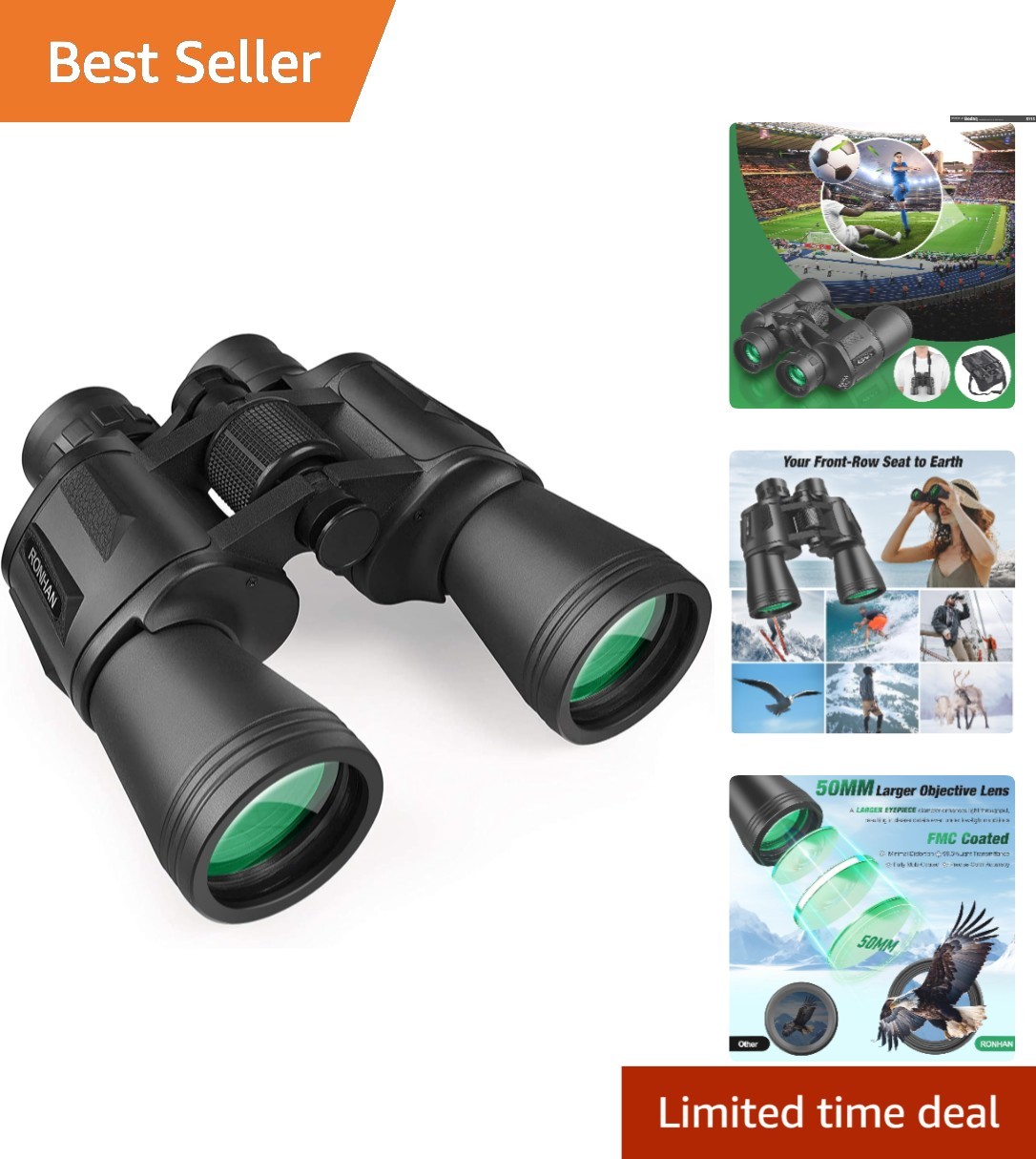 20x50 Waterproof Binoculars for Adults: High Power Bird Watching & Stargazing